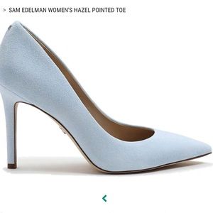 Sam Edelman Hazel Riviera Blue Suede Stiletto Pumps High Heel Womens Size 7
